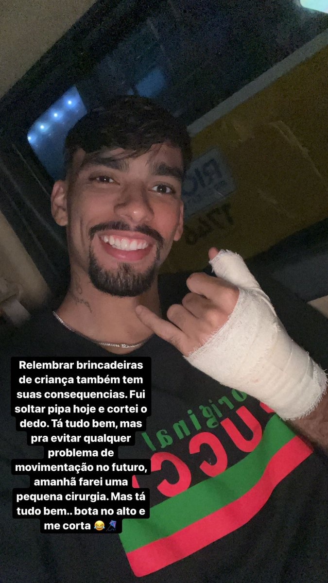 巴西国脚帕奎塔放风筝时手指受伤，需要接受小手术